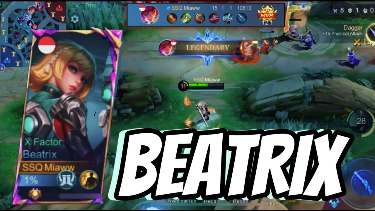 BEATRIX GAMEPLAY // PAKE COMBO INI AUTO MENANG WAR - MLBB - YouTube