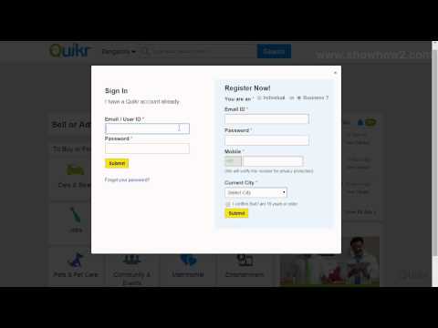 Quikr - How To Sign In To Your Quikr Account