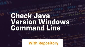 check java version windows command line