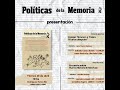 Presentación de Políticas de la Memoria N° 22