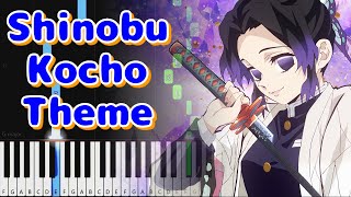 [Shinobu Theme]【鬼滅之刃 EP18 BGM \/Kimetsu No Yaiba 】- EASY Piano Tutorial  [animelovemen]