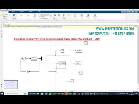 Stabilizing an rotary inverted pendulum using Fuzzy logic, PID, and LQR matlab simulation