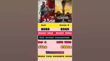 Jaat vs Gadar 2 box office collection || #jaat #sunnydeol #pawarzone #bollywood #day4
