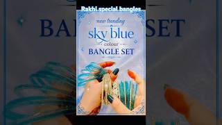 Sky blue and golden 🦋chudi set#youtubeshorts #trending bangles #rakhi special #rakhi bangles #new
