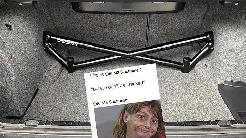 BMW E46 M3 Rear Subframe Reinforcement + X-Brace install (Puretech X Brace)