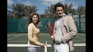 Roger and Mirka Federer playing tennis in 2002 - Ful match + Interview