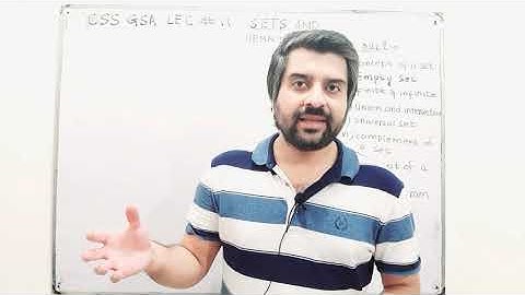 CSS General Ability Lecture Series Lec#11 Sets