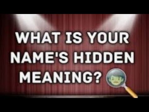 What's the hidden meaning of your name? | Tamil and English | - YouTube