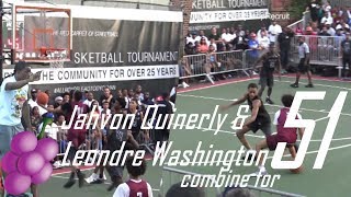 Jahvon Quinerly & Leondre Washington combine for 51 w/ Isaiah Washington coaching @Dyckman!!