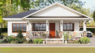 Small House 12.8  x 12.9 Meters - With Floor Plan( 1504.4ft² )