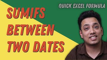 Sum Values Between Two Dates \ Quick Formula \ Learn Excel