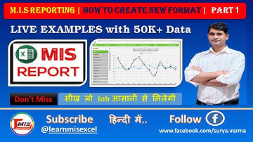 Excel - MIS Report | How to Create New Format MIS Report in Excel | Basic to Advanced Reporting