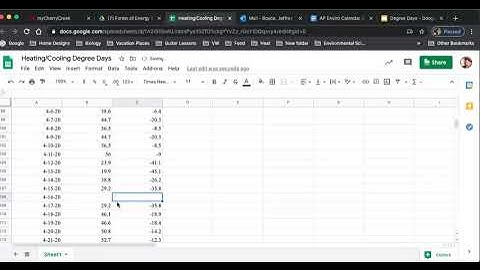 heating and cooling degree calculations