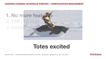 Lessons Learned: Drupal 8 Module Porting