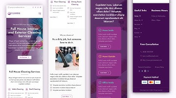 Cleaning Services Responsive Web Design | Responsive Design in Figma #shorts
