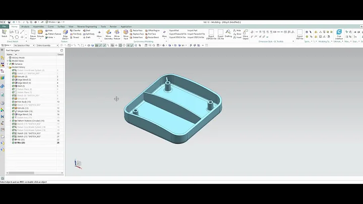 Siemens NX - Creating Plastic Ribs in Siemens NX