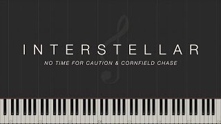 Interstellar Variations \\\\ No Time for Caution & Cornfield Chase \\\\ Synthesia Piano Tutorial