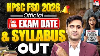 HPSC FSO 2026: Official Exam Date & Syllabus Out! | Complete Details | Narendra Sir | StudyIQ