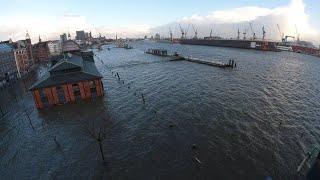 Timelapse: Sturmflut Hamburg Fischauktionshalle