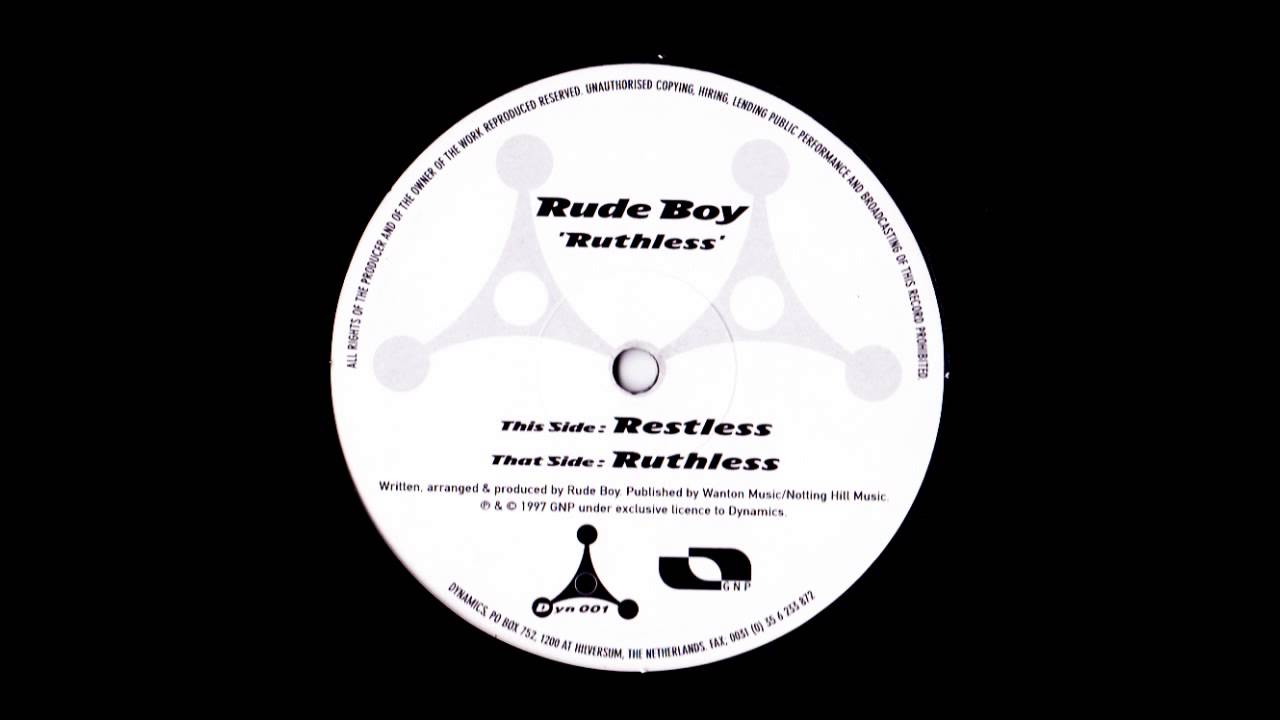 Ruthless Rude Rude Boy - Ruthless (1997 Speed Garage) - YouTube