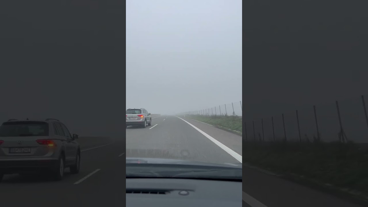 Driving invisibly | Foggy highway | Road trip | Slovakia, Europe