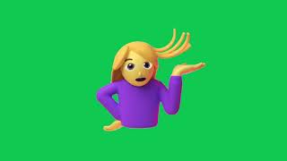 💁🏼‍♀️ Sassy Girl - Animated Emoji - Green Screen Video For Video Editing - Animated GIF
