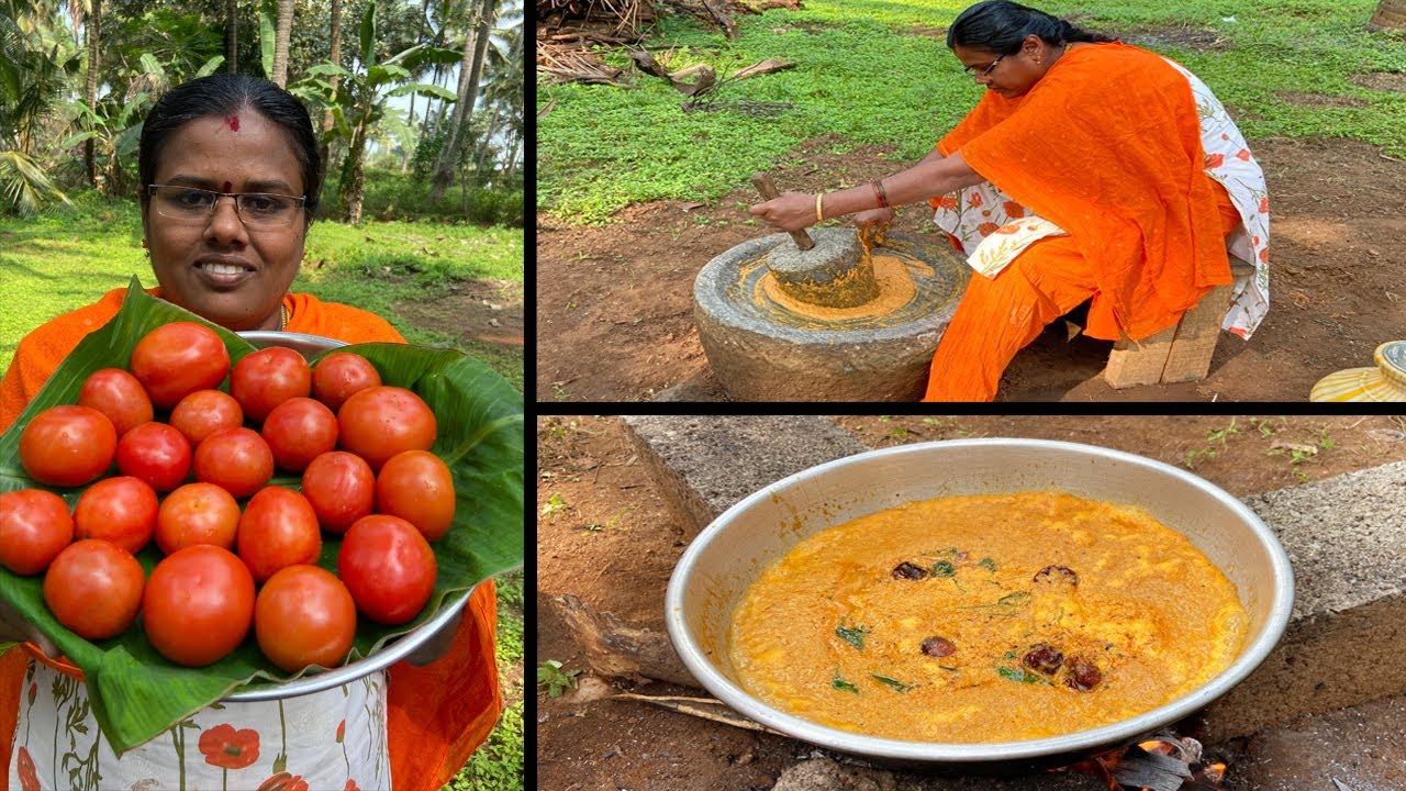 இட்லி தோசைக்கு செமயான குழம்பு / எங்கள் வீட்டு முறைப்படி  தக்காளி குழம்பு / Tomato Kulambhu in Tamil