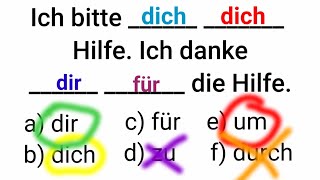 #deutsch #danke #ichdankedir Verben mit Akkusativ und Dativ, mich mir, dich dir, ihn ihm, sie ihr,