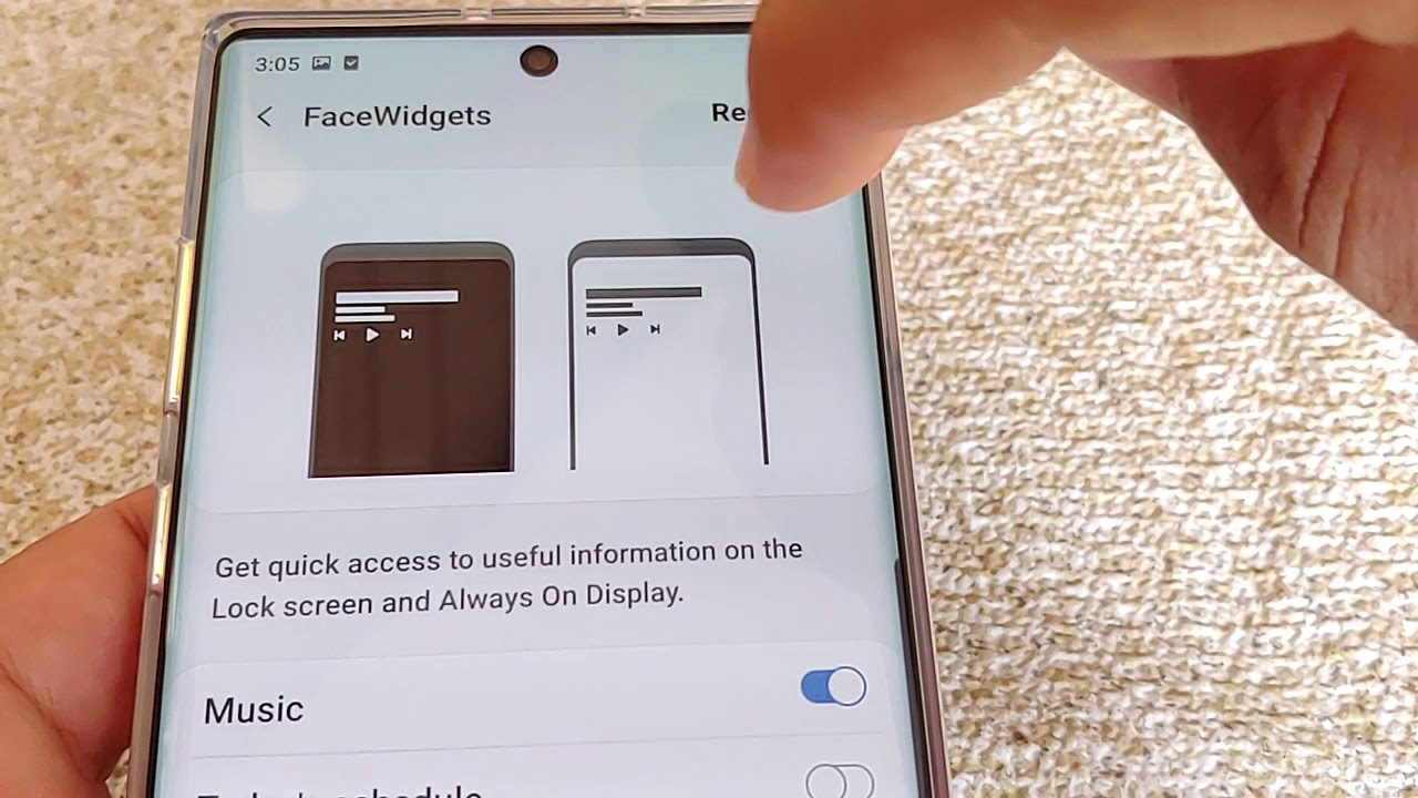 Samsung Note 10 Plus - How To Add Face Widgets On The Lock Screen - Youtube