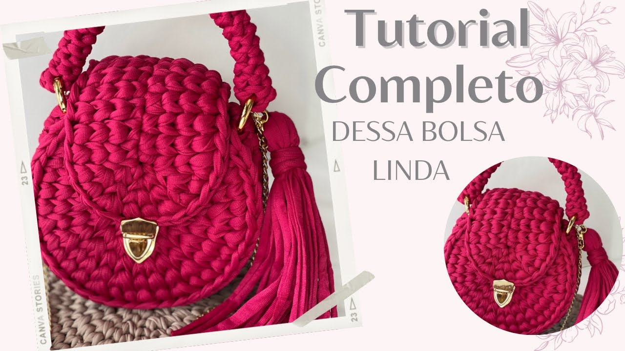 Crie sua própria bolsa de fio de malha redonda