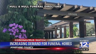 Josephine County funeral homes under increasing pressure as hospitals need morgue space