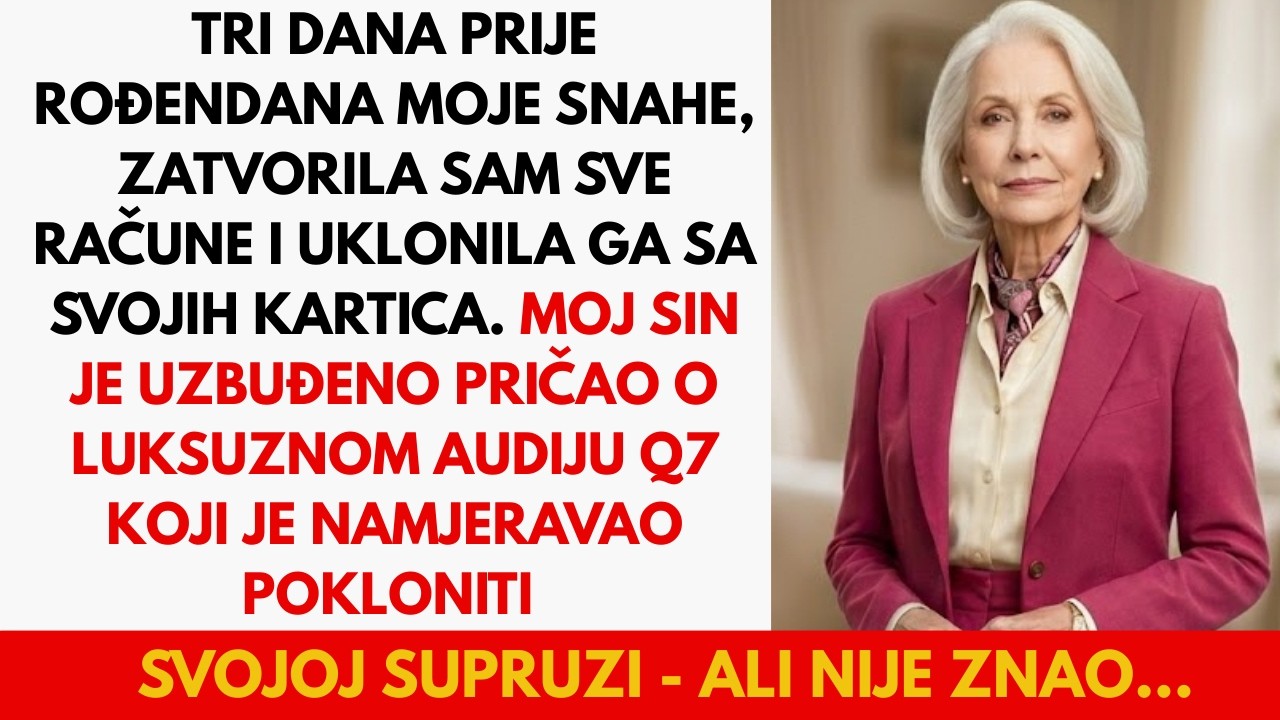 Tri dana prije rođendana svoje snahe, zatvorila sam sve svoje račune — moj sin joj je obećao