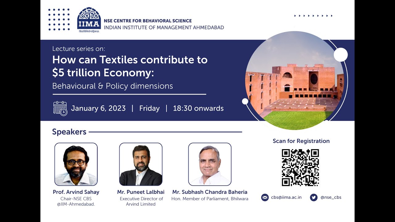 NSE CBS Lecture series How Can Textiles Contribute to a 5 Trillion