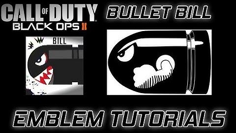 Bo2 Emblem Tutorial #6 : Bullet Bill from Mario Bros.