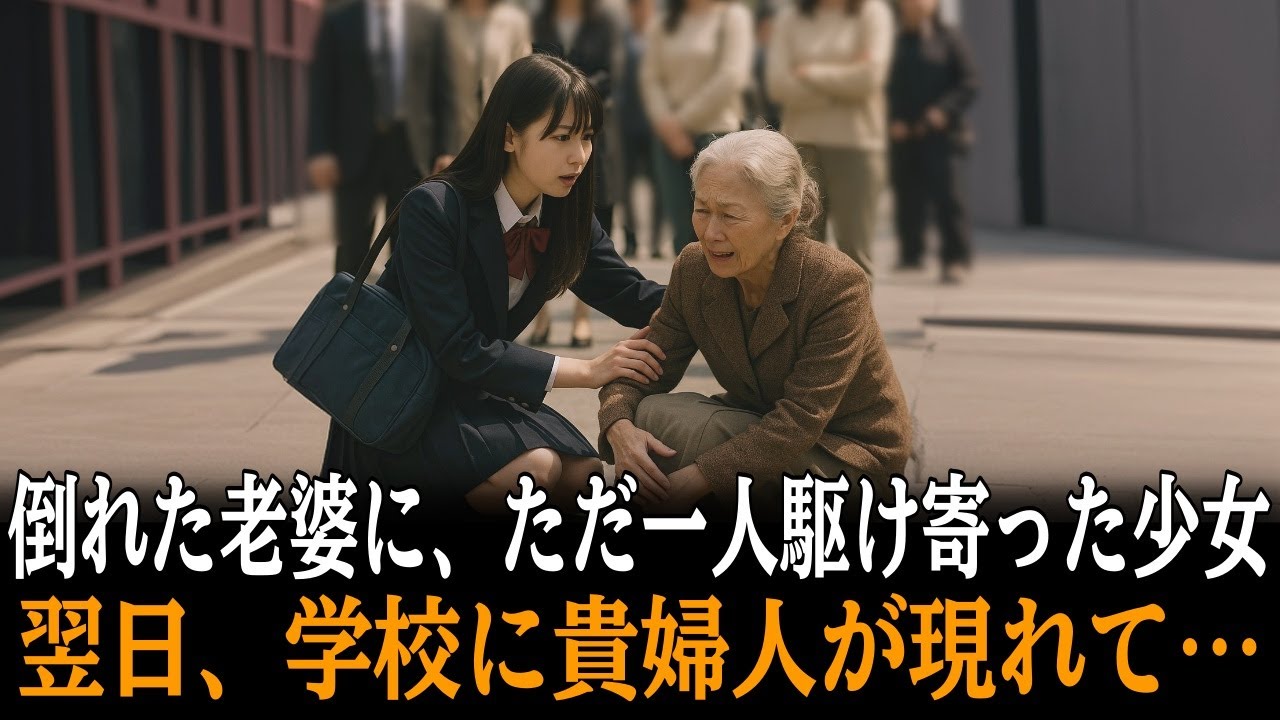 倒れた老婆に、ただ一人駆け寄った少女。翌日、学校を訪れた貴婦人の正体は…