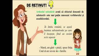 Articulare Substantivelor Articolul Nehotărât