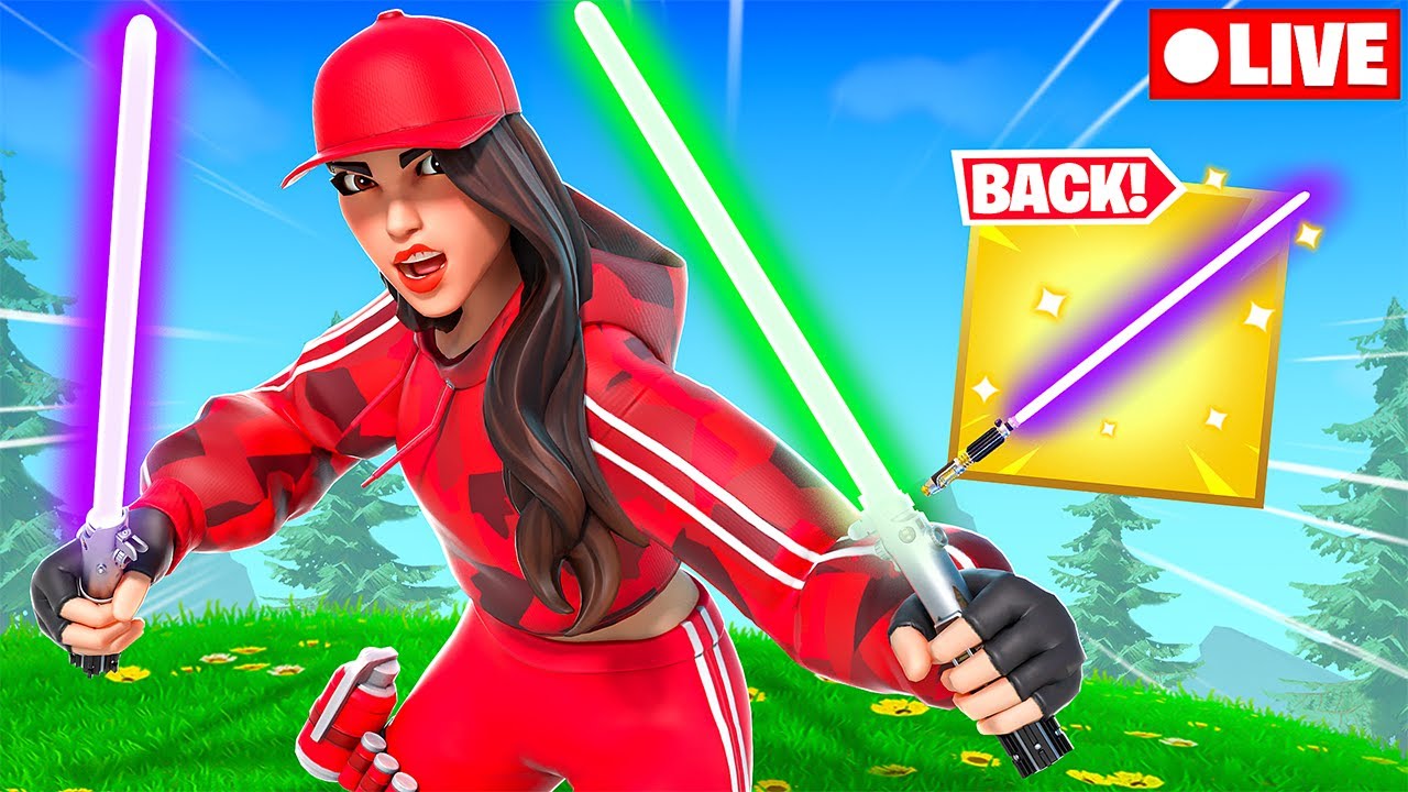 🔴LIVE FORTNITE DESTROYED TILTED!😢Lightsabers ARE BACK! Huge New