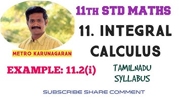 11th Std Maths Example 11.2(i) Integrate the following with respect to x, 1/ cos²x