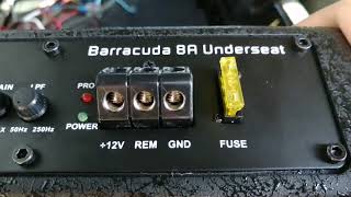Распаковка и подключение автомобильного активного сабвуфера Dl Audio Barracuda 8A Underseat