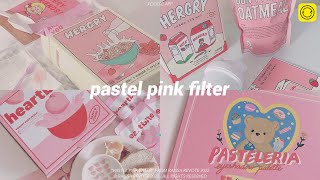 pastel pink filter // foodie app screenshot 2