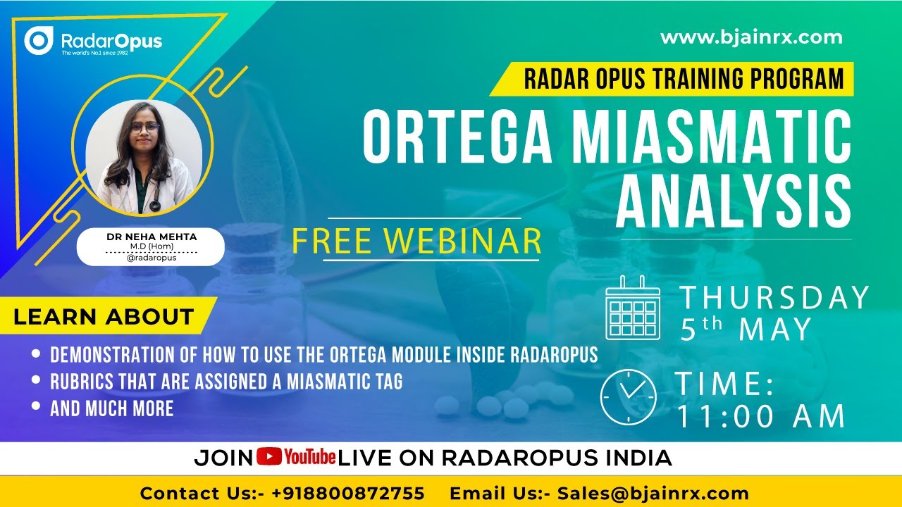 Radar Opus Training Program Ortega Miasmatic Analysis YouTube