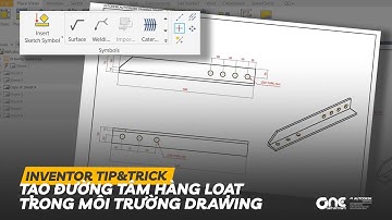 OneCADVN | Inventor Professional Tip&Trick | Tạo đường tâm hàng loạt trong môi trường Drawing