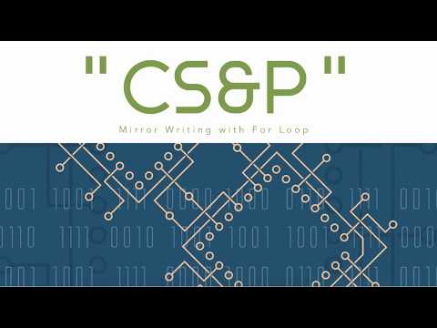 Learn CS: Mirror Writing Cipher with a For Loop in Python 3