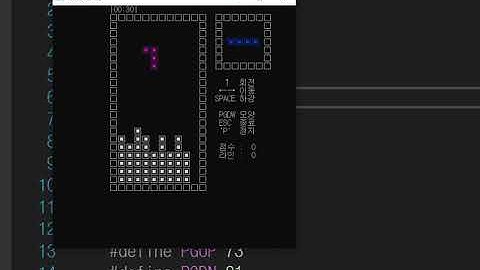 C언어 과제물 - 테트리스 (C Assignment - Tetris)