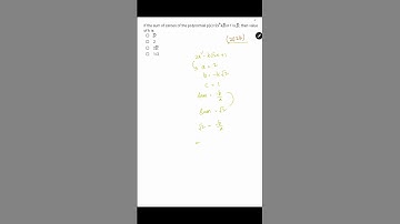 Do you know this answer? PYQ-2024 || 10th Maths CBSE || Chapter 2 || zeroes of a polynomial