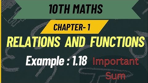 10th Maths samacheer kalvi [Relations And  Functions] in Tamil