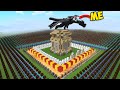 100 minecraft players vs best defense base in minecraft 3000 rs challenge