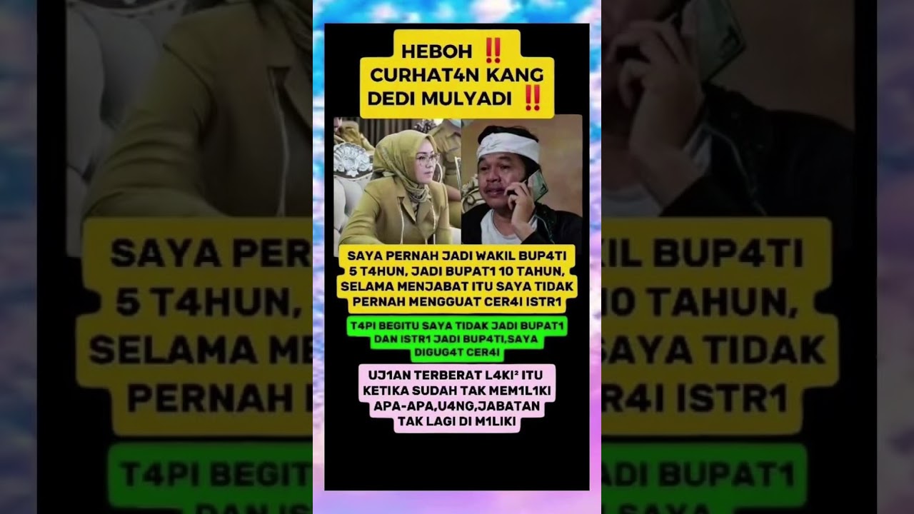 Curhatan kang Deddy Mulyadi 