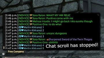 FFXIV - Tutorial: How to stop chat scroll
