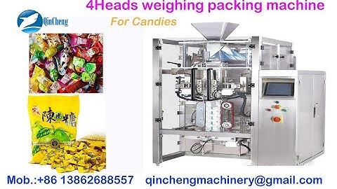 linear 4heads weighing and filling machine for food